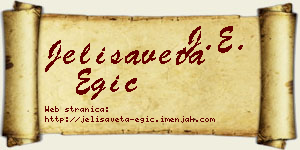 Jelisaveta Egić vizit kartica